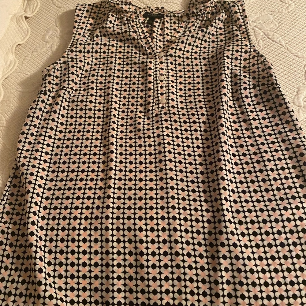 Talbots geometric sleeveless top